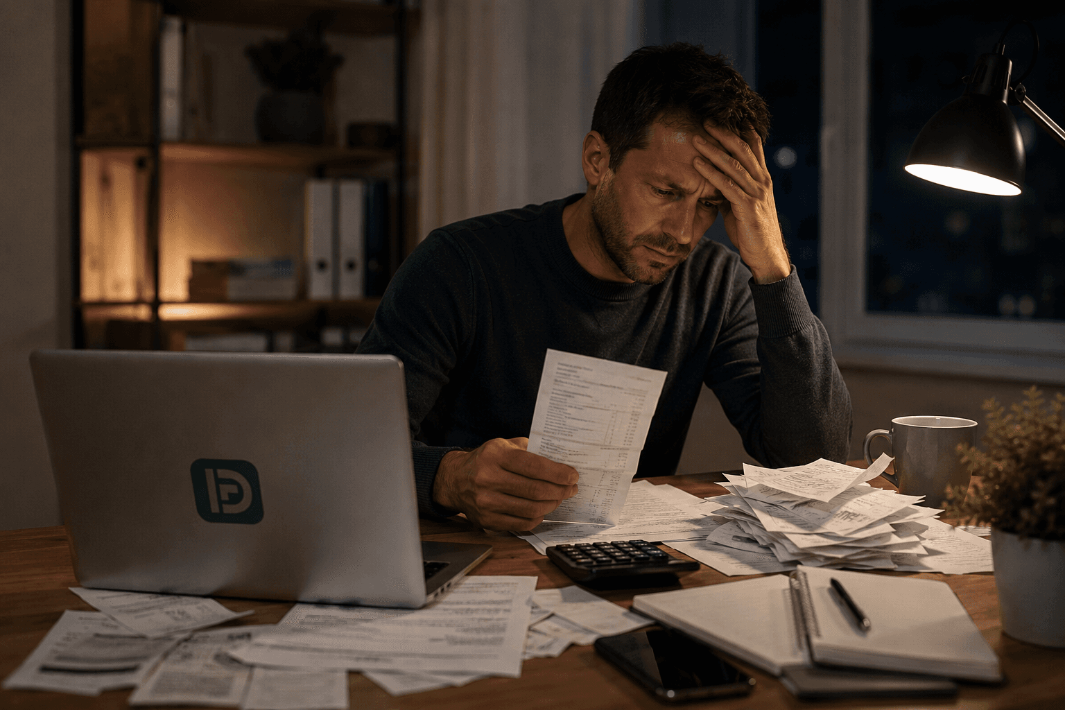 Canadian landlord organizing rent receipts and rental records